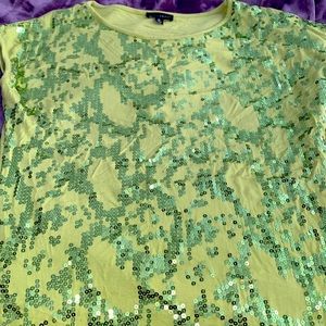 Cute sequin cap sleeve shirt